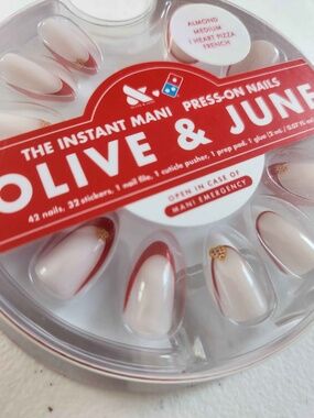 Olive & June x Domino's I Heart Pizza Press-On Nails